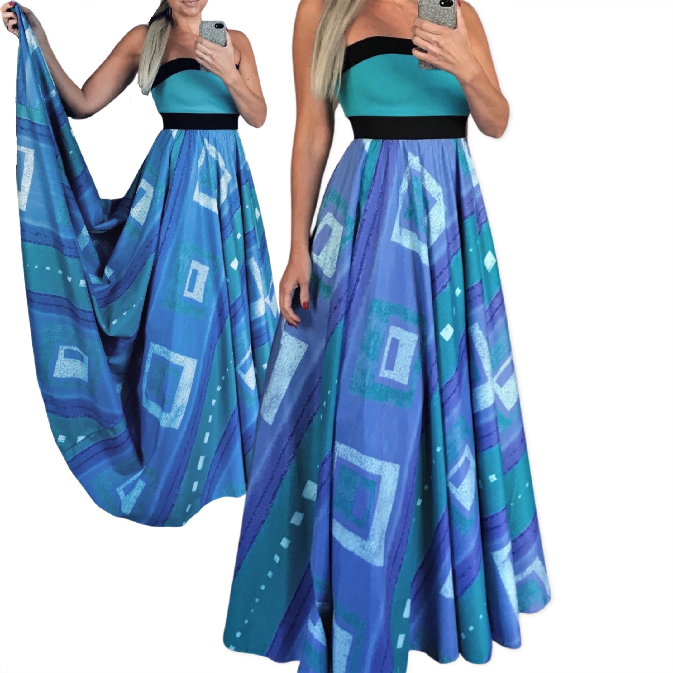 Dlouhé letní šaty - BOROS DR-L-BG 01